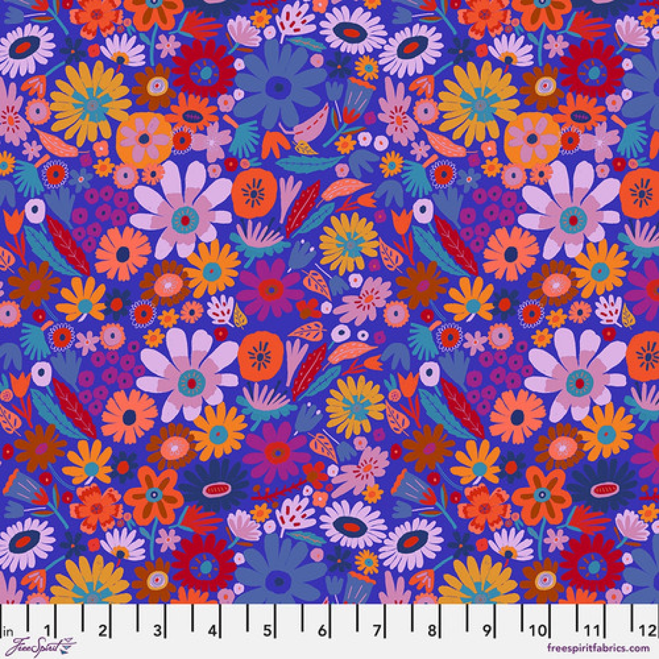 Baumwolle Patchwork - Carolyn Gavin Stoffe - Harmony - Scattered Blueberry